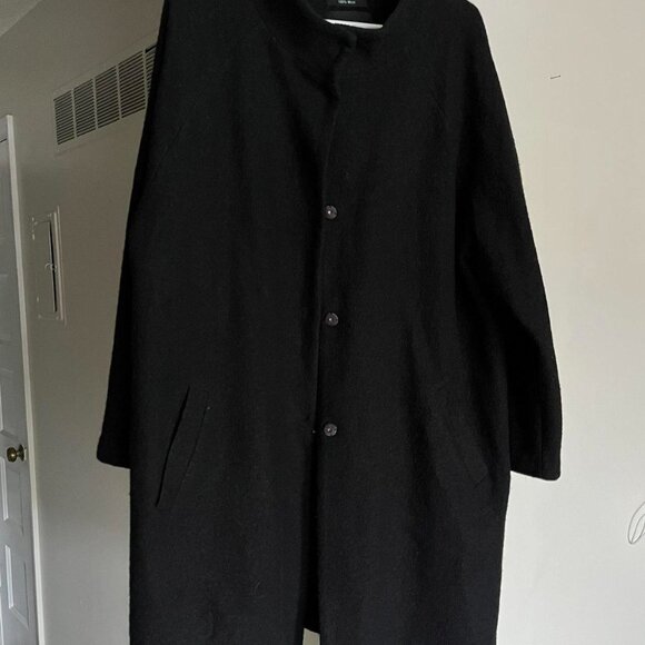 Cynthia Rowley Peacoat Womens 1X Black 100% Wool Elegant Chic Warm Winter Coat - Picture 8 of 8